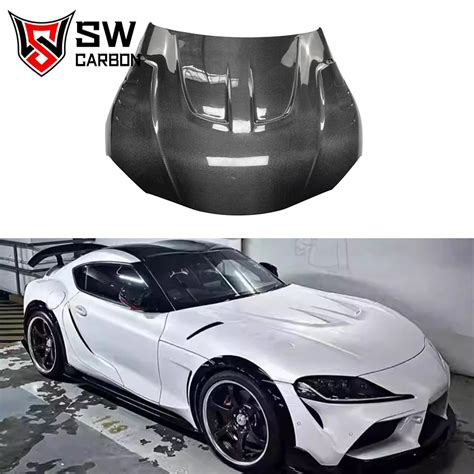 For Toyota Supra A90 Gr Mk5 Mkv Carbon Fiber Lb Style Hood Auto Parts