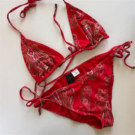 Baby Phat Swim Baby Phat Y2k Swimsuit Bikini Two Piece Triangle Top