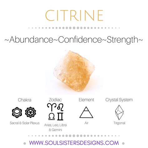 Citrine Metaphysical Healing Properties Soul Sisters Designs