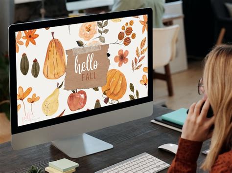 Hello Fall Desktop Wallpaper Hello Fall Laptop Wallpaper - Etsy