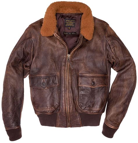 Cockpit Mens Avenger Vintage G-1 Leather Flight Jacket