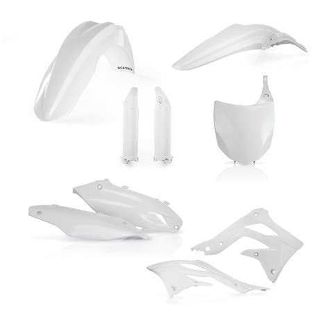 Kit Plastiques Acerbis Moto Cross Kawasaki Kxf Blanc Full