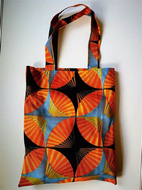 Sac Fourre Tout En Tissu Imprim Wax Africain Fabriqu En Fourre