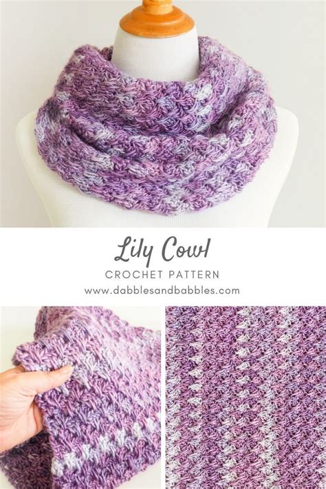 Lily Cowl Crochet Pattern Dabbles Babbles Crochet Cowl Free