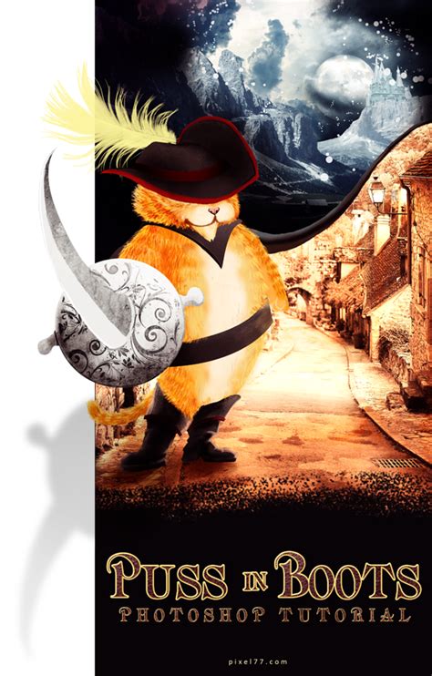 How to create a Puss in Boots movie poster in Photoshop