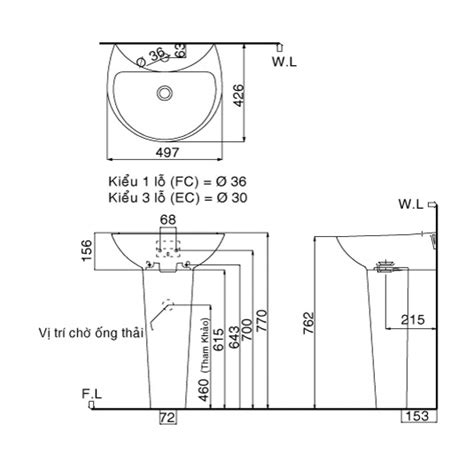 Bộ Chậu Rửa Mặt Lavabo Inax L 285vl 288vd Treo Tường Tuấn Đức