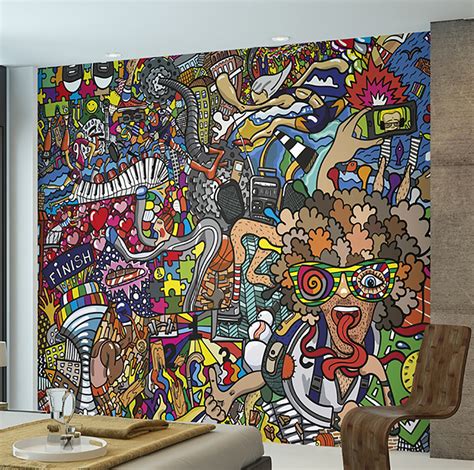 East Urban Home 'Sports Illustrations 9.8' L x 94" W 6-Panel Wall Mural Sports Illustrations 9.8 ...