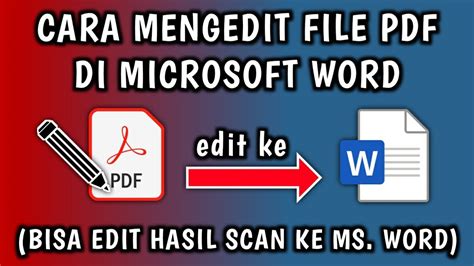 Cara Mengedit File PDF Di Microsoft Word Bisa Edit File PDF Hasil Scan