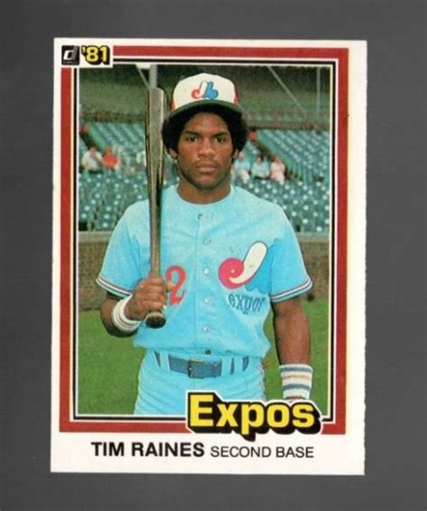 1981 Donruss 538 Tim Raines Rookie Card Montreal Expos Near Mint RC EBay