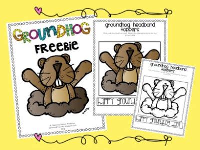 Teaching First February Freebie Linky Party Groundhog Freebie