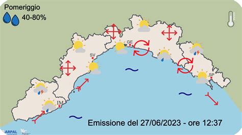 Meteo Arpal Passaggi Nuvolosi E Possibili Temporali Sui Rilievi In