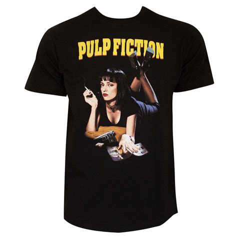 Pulp Fiction Guns Mens Black T Shirt