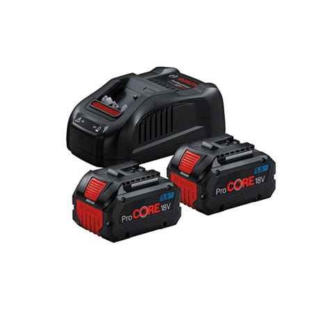 Bosch Starter Set Batteries 2 X Gba 18 V 50 Ah Fast Charger Gal 1880 Cv Ktools