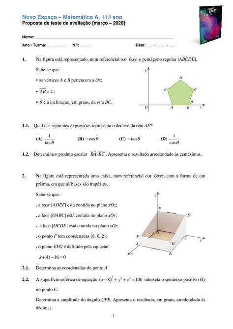 SOLUTION Matematica 11 Ano Teste Marco 2022 Studypool