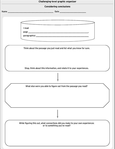 Drawing Conclusions Graphic Organizer 5th Grade