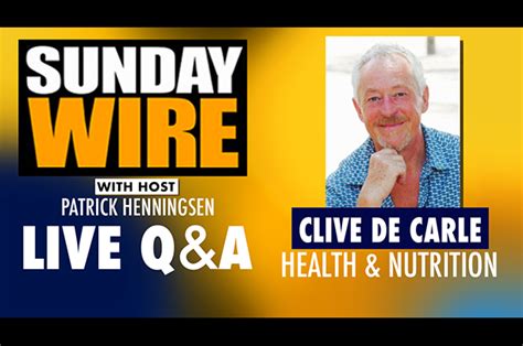 Health Special Live Q And A Session With Clive De Carle 21st Century Wire