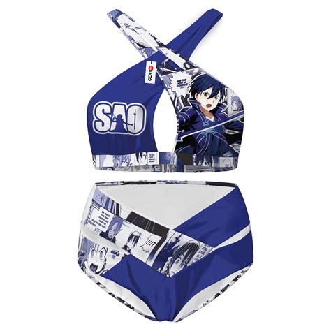 Kirito Crisscross Swimsuit Manga Bikini GearOtaku