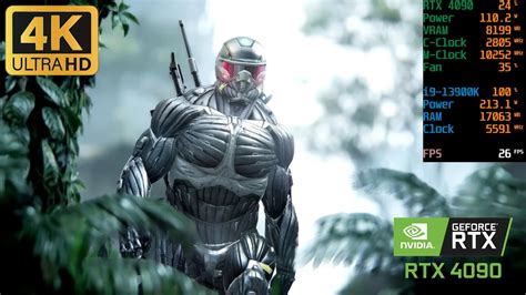 Crysis Remastered K Gameplay Benchmark Max Setting Rtx On