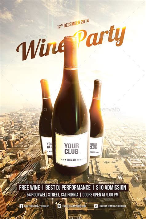 Free 25 Wine Flyer Designs In Psd Vector Eps