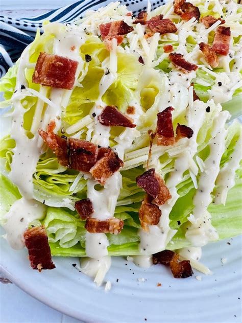 Wedge Iceberg Caesar Salad With Bacon Healthy Foodie