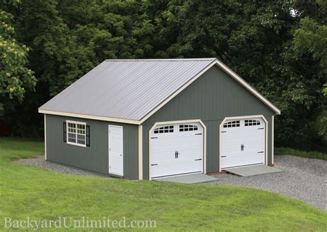 24x24 Two Story Garage With Cape Cod Dormers Metal Roof Heritage