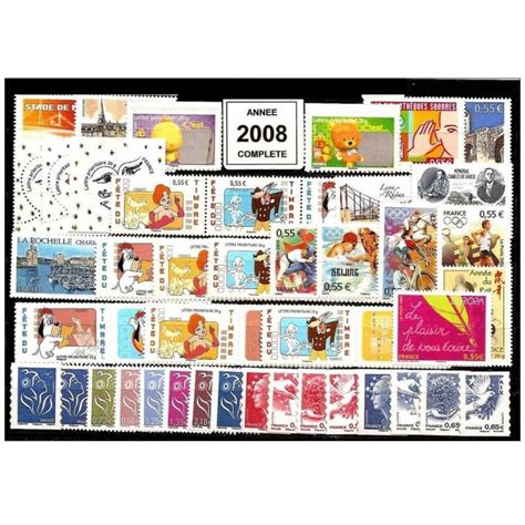 Timbres Année France complète 2008 tous neufs luxes Issoire philatelie