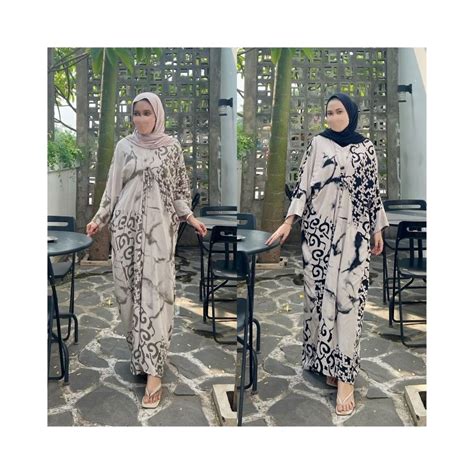 Jual Kaftan Wanda Rayon Busui Resleting Depan Rayon Premium Kaftan