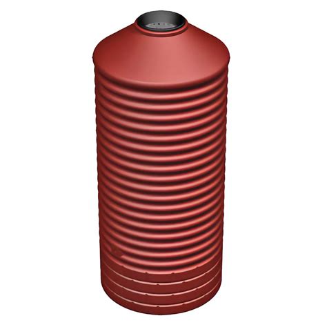 Corrugated Round Poly Water Tank 1000l Heritage Red