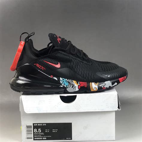 NIKEiD Air Max 270 Custom Black Red For Sale – The Sole Line
