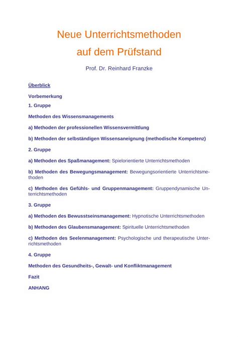 Pdf Neue Unterrichtsmethoden Auf Dem Pr Fstand Pdf Fileneue