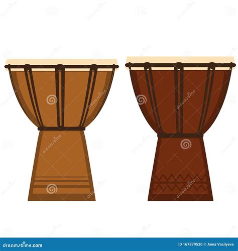 Vector Illustration Of African Djembe Drum Vector Icon Stock Vector