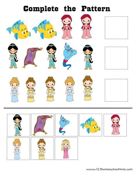 Free Printable Princess Worksheets Preschool Activities Toddler