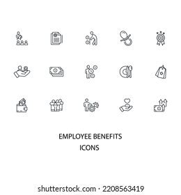 Employee Benefits Icons Set Employee Benefits Stock Vector (Royalty Free) 2208563419 | Shutterstock