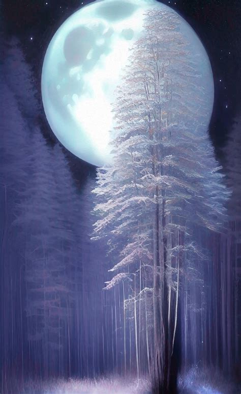 Winter Moon Forest Ai - Free image on Pixabay