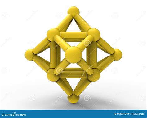 Abstract Star Molecular Structure Stock Illustration Illustration Of