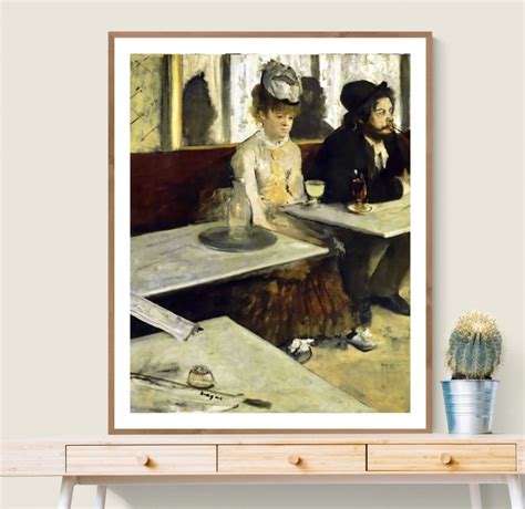 Absinthe In A Cafe By Edgar Degas Fine Art Print Arty Posters