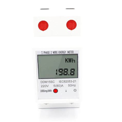 Lcd Digital Single Phase Energy Meter Kwh Voltage Current Power