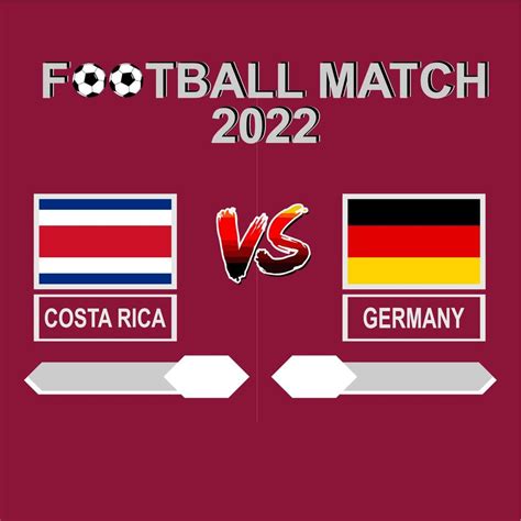 costa rica vs alemanha competição de futebol 2022 modelo vetor de fundo