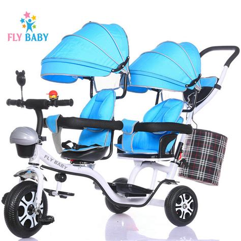 China Two Kids Tricycle Tricycle 2 Seats Twin Stroller Manufacturers