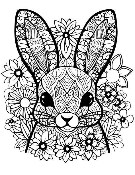 44 Cute Bunny Coloring Pages For Kids And Adults - Our Mindful Life