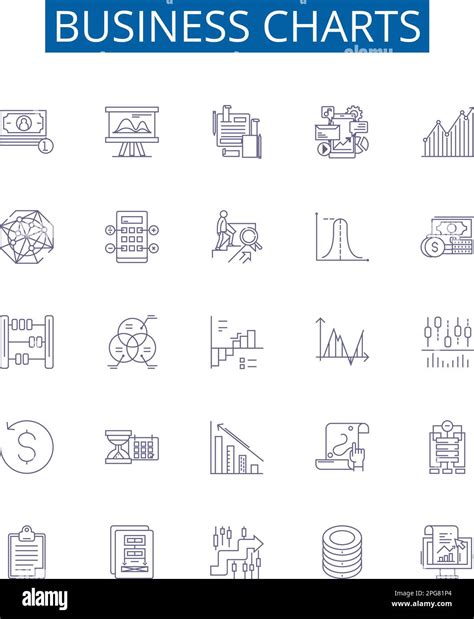 Business Charts Line Icons Signs Set Design Collection Of Charts