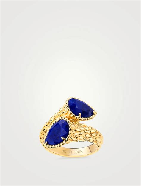 Boucheron Bague Toi Et Moi Serpent Boh Me En Or Sertie De Lapis Lazulis