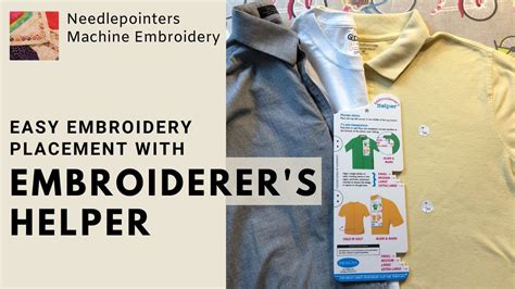 Easy Embroidery Placement With Emboiderers Helper Tool Youtube