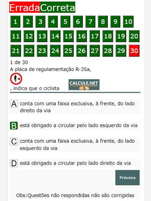 Simulado Detran PE Calcule Net