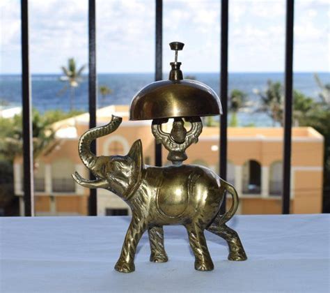 Antique Brass Bell Elephant Hotel Desk Service Bell Home Etsy Elephant Home Decor Vintage