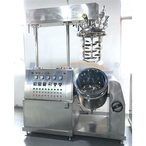 L Hydraulic Lifting Vacuum Emulsifier Mixer Bottom Homogenizer Sus L