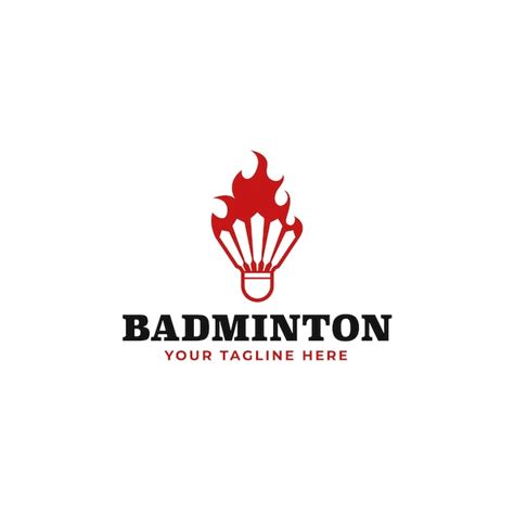 Premium Vector Flat Shuttlecock Badminton Logo Design Vector