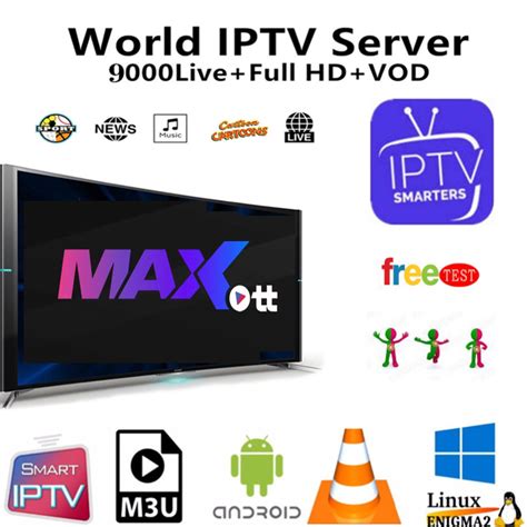 1 Year IPTV Subscription Code Max Ott New VIP Update Service 4K HD