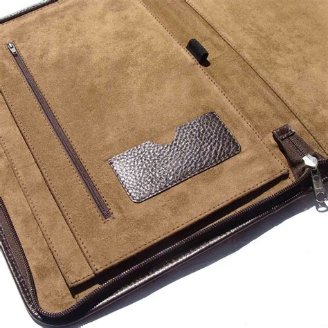 A4 Leather Compendiums Genuine Leather Portfolios Folders Or