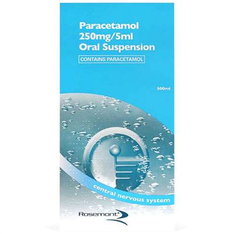 Rosemont Paracetamol 250mg 5ml Oral Suspension 500ml Uk Buy Online